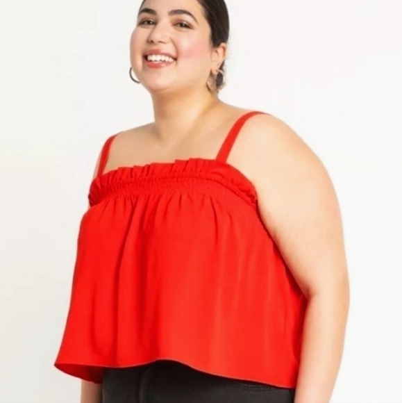 NWT Eloquii Red Cami Top - Picture 1 of 5